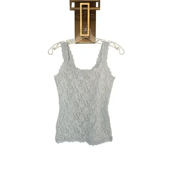 Hanky Panky Women's Light Blue Signature Lace® Classic Cami Size Medium - Picture 2 of 8